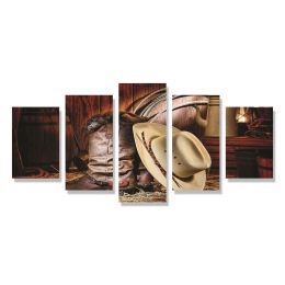 Vintage American Western Cowboy Canvas Painting Poster