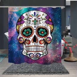 Skull Digital Print Shower Curtain