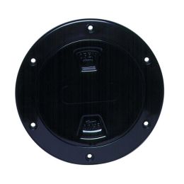 Beckson 4" Smooth Center Screw-Out Deck Plate - Black